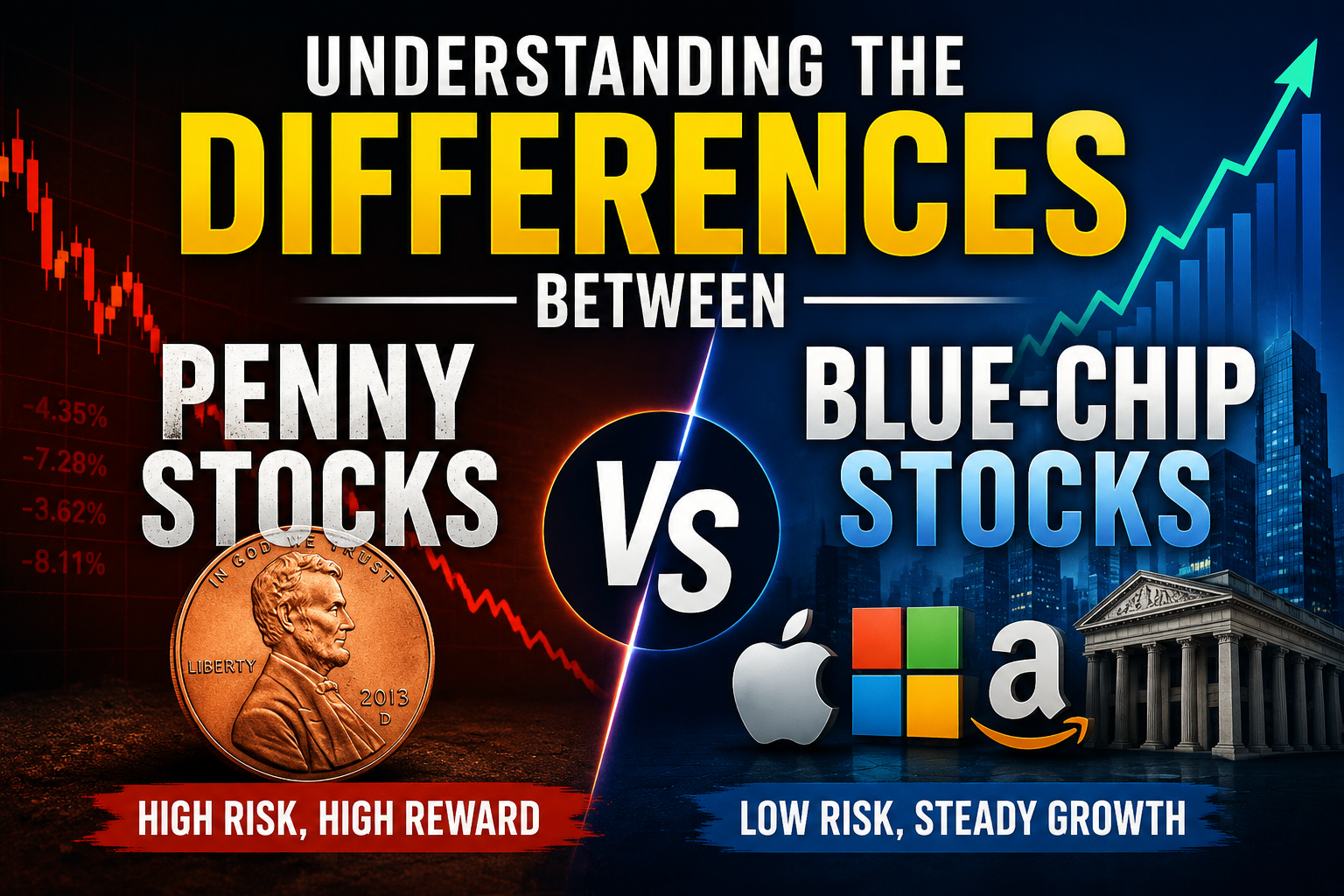 Understanding the Differences Between Penny Stocks and Blue-Chip Stocks